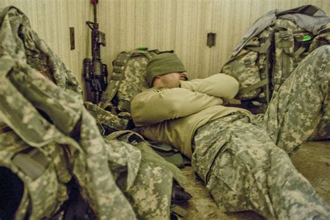 Military Personnel Sleeping