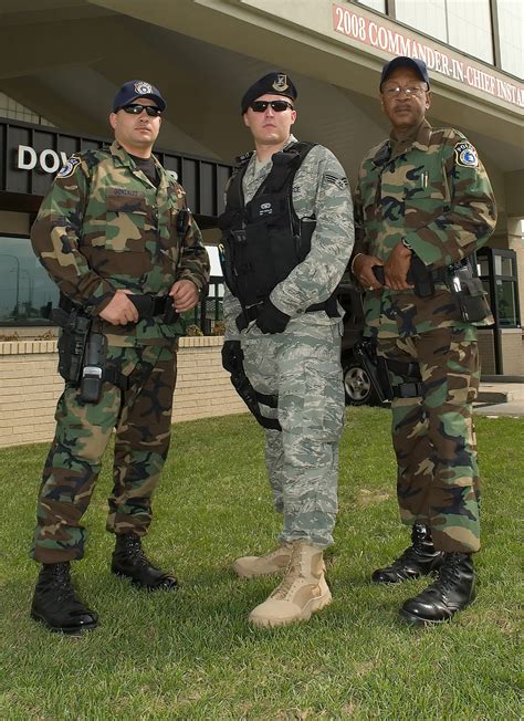 Military Police Air Force Personnel on Patrol