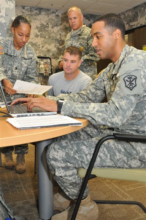 Military recruiter leading an orientation session