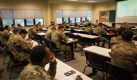 Military school students participating in community service