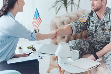 Military social worker overseeing a program