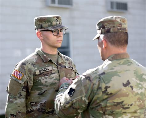 A military specialist providing training