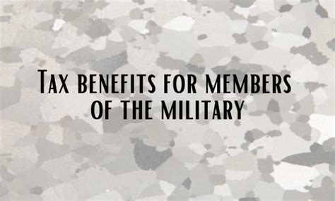 Military Tax Benefits