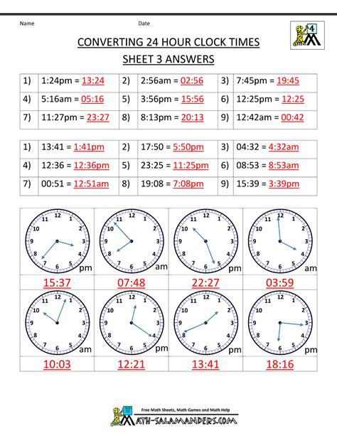 Military Time Questions