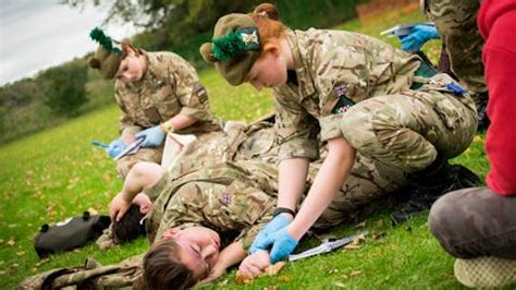 Soldier during first aid training