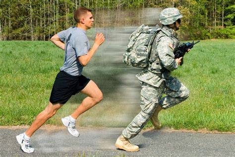 Soldier during physical fitness training