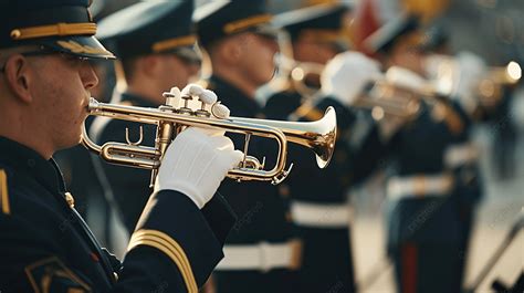 Military Trumpet Player Performance