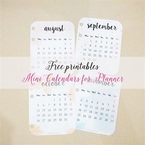 Mini calendar tips