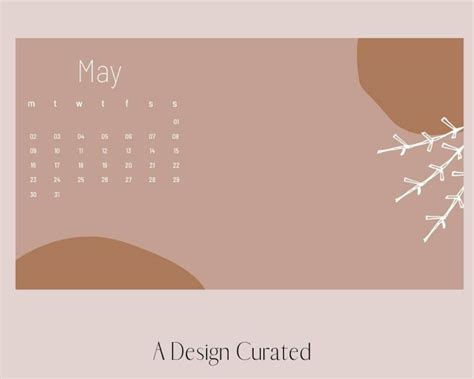 Minimalist aesthetic calendar