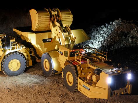 Mining equipment in operation