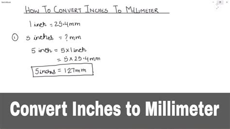 mm to inches conversion formula