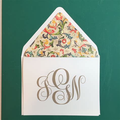 Description of Monogrammed Stationery