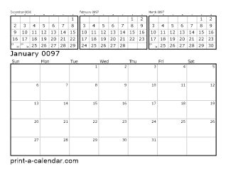 Monthly 97 Calendars