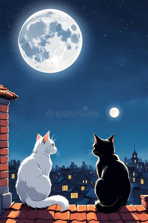 Person moon gazing with their cat