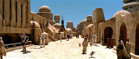 Aerial view of Mos Eisley spaceport