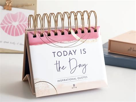 Motivational desk calendar with inspiring quotes