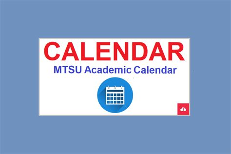 MTSU Academic Calendar Image 5