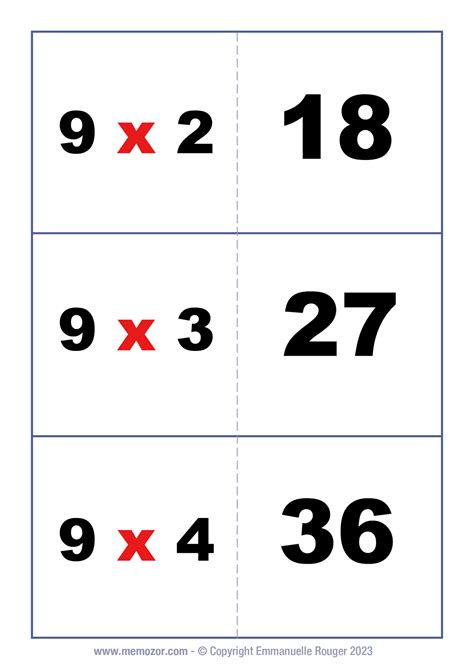 Multiplication flashcard 9