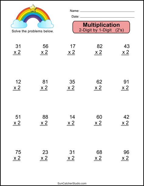 Multiplication math printables