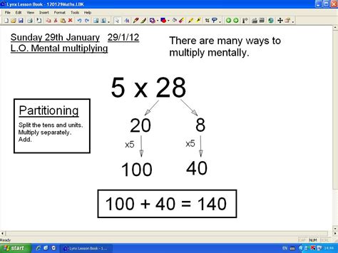 Multiplication flashcards and mental math