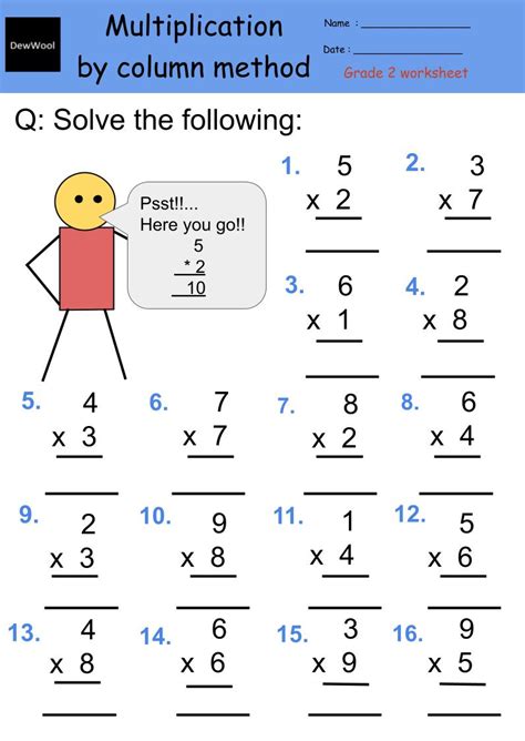 Multiplication printables and worksheets for different age groups