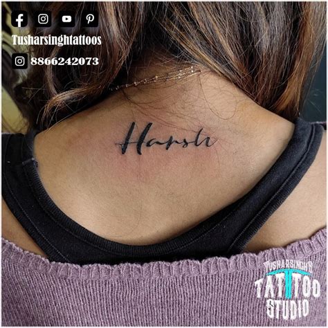 Name tattoos on back