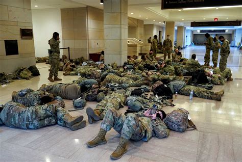 National Guard members in training