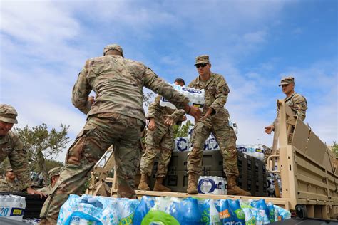 National Guard soldiers deploying for a hurricane