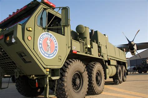 National Guard truck on a training exercise