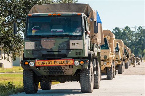 National Guard vehicles