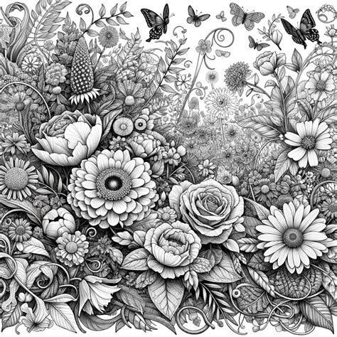 Nature-inspired adult coloring pages