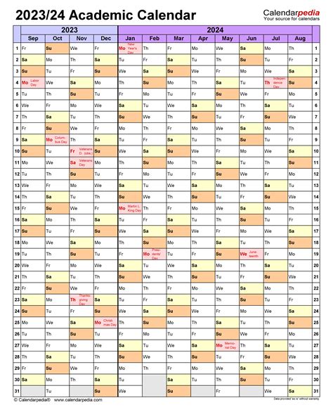 NAU Academic Calendar Image 1