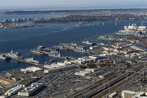 Submarines docked at Naval Base Point Loma