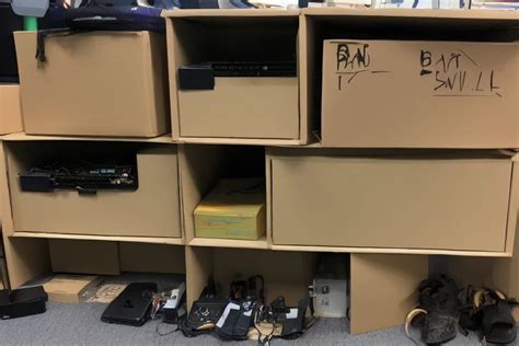 Navy band equipment storage