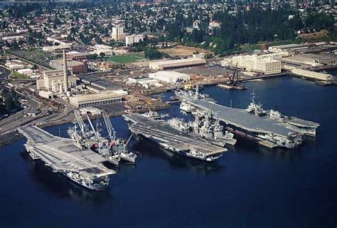 Aerial view of Pearl Harbor Naval Base