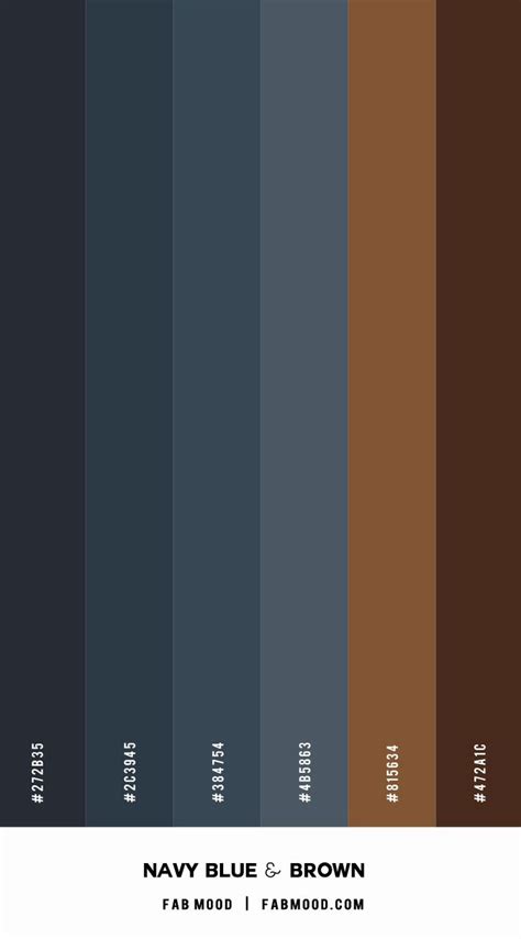 Navy blue and brown color combination