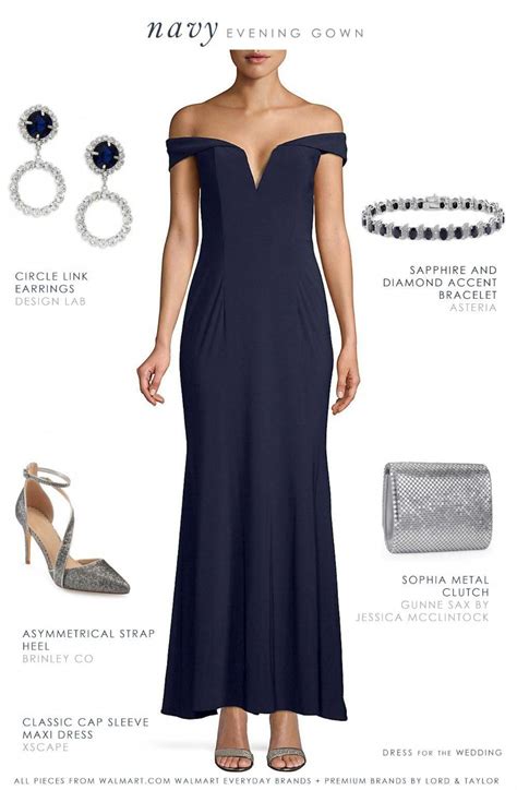 Navy Blue Evening Gown Accessories