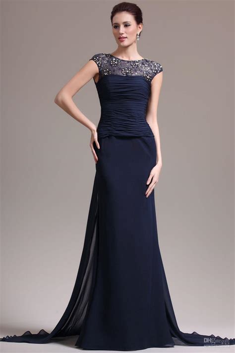 Navy blue evening gown