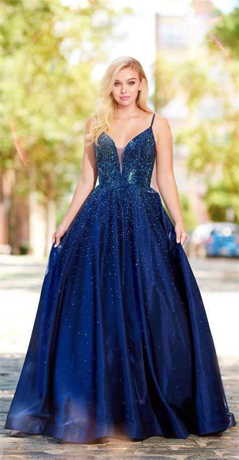 Navy Blue Grad Dress