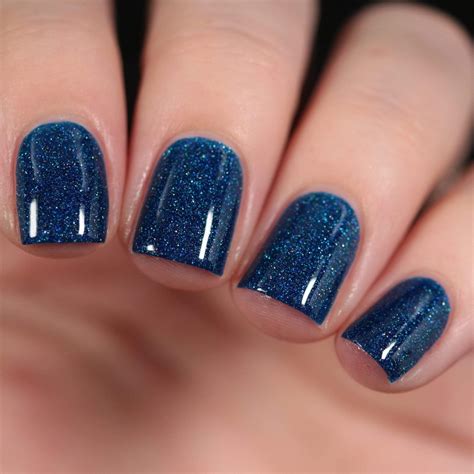 Navy Blue Nail Polish Textures