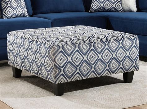 Navy blue ottoman designs