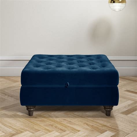 Navy blue ottoman inspiration