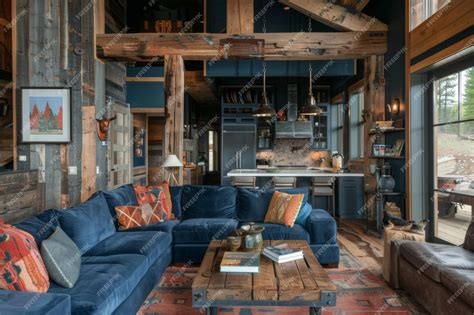 Navy blue rustic decor inspiration