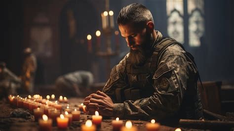 Navy Chaplain Leading Prayer