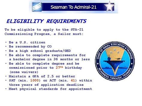 Navy Eligibility Requirements