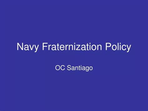 Navy Fraternization Policy