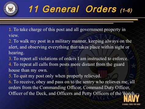 Navy General Orders Image 8