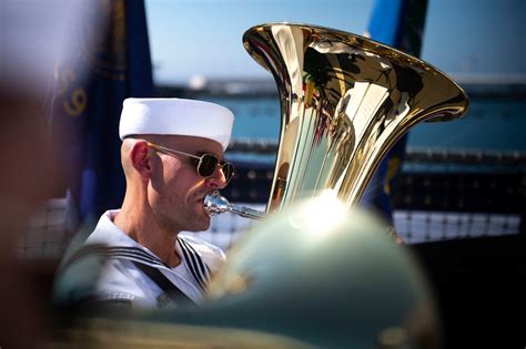 Navy musicians practicing