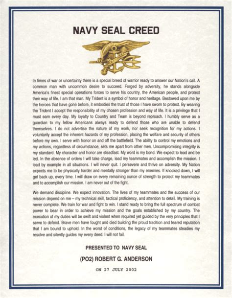 Navy Seal Creed