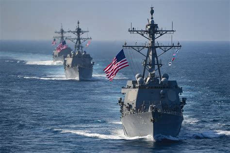 Navy Ship at Sea